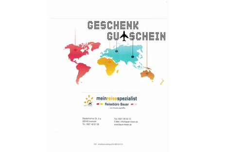 Reisegutschein für Pauschalreise und Kreuzfahrt