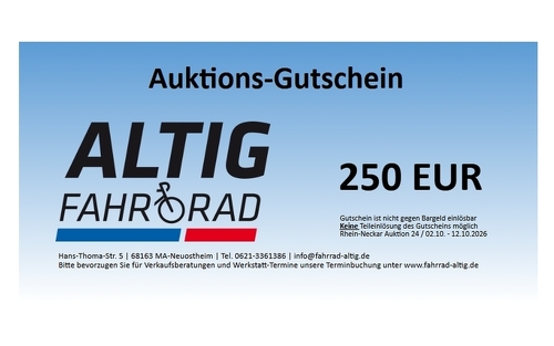 250€ - Gutschein